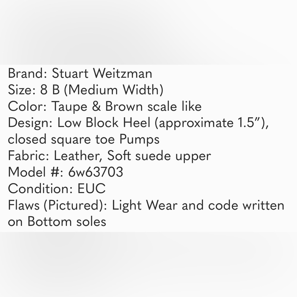 Stuart Weitzman Low Heel Size 8 - image 8